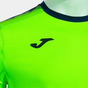 JOMA ELITE XI SHORT SLEEVE T-SHIRT FLUOR GREEN NAVY BLUE