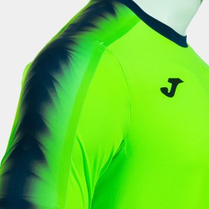 JOMA ELITE XI SHORT SLEEVE T-SHIRT FLUOR GREEN NAVY BLUE