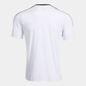 JOMA ELITE XI SHORT SLEEVE T-SHIRT WHITE BLACK