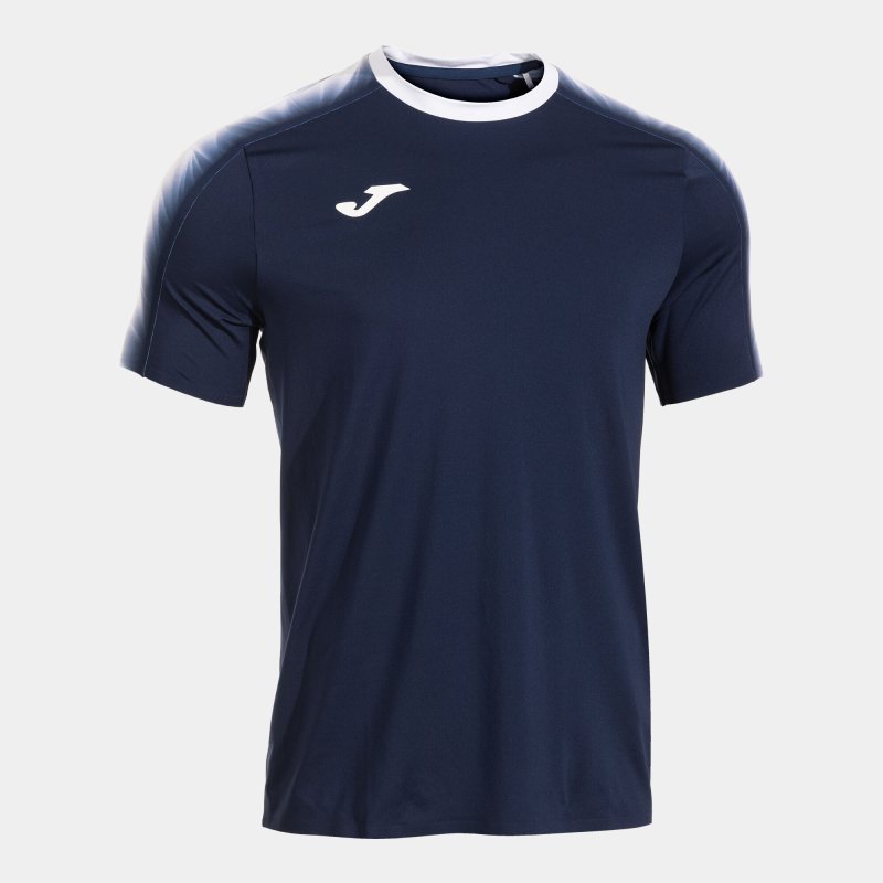 JOMA ELITE XI SHORT SLEEVE T-SHIRT NAVY BLUE WHITE