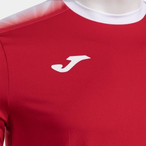 JOMA ELITE XI SHORT SLEEVE T-SHIRT RED WHITE