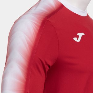 JOMA ELITE XI SHORT SLEEVE T-SHIRT RED WHITE