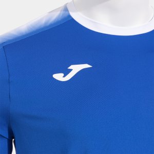 JOMA ELITE XI SHORT SLEEVE T-SHIRT ROYAL BLUE WHITE