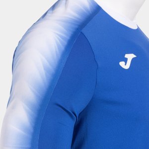 JOMA ELITE XI SHORT SLEEVE T-SHIRT ROYAL BLUE WHITE