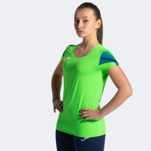 JOMA ELITE XI SHORT SLEEVE T-SHIRT FLUOR GREEN NAVY