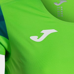 JOMA ELITE XI SHORT SLEEVE T-SHIRT FLUOR GREEN NAVY
