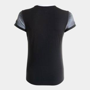 JOMA ELITE XI SHORT SLEEVE T-SHIRT BLACK ANTHRACITE