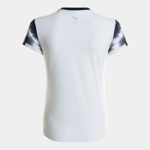 JOMA ELITE XI SHORT SLEEVE T-SHIRT WHITE NAVY