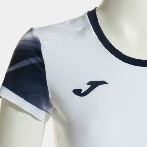 JOMA ELITE XI SHORT SLEEVE T-SHIRT WHITE NAVY