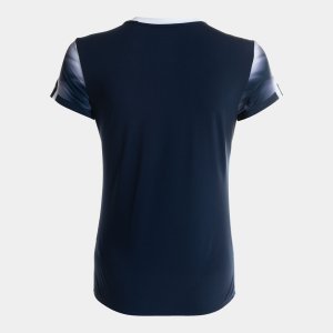 JOMA ELITE XI SHORT SLEEVE T-SHIRT NAVY WHITE