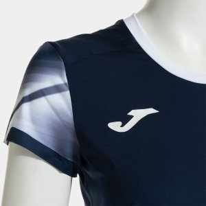 JOMA ELITE XI SHORT SLEEVE T-SHIRT NAVY WHITE