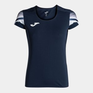 JOMA ELITE XI SHORT SLEEVE T-SHIRT NAVY WHITE