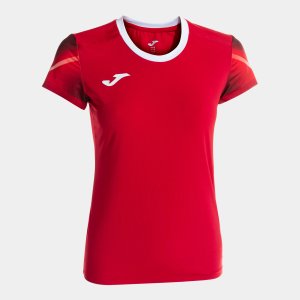JOMA ELITE XI SHORT SLEEVE T-SHIRT RED WHITE