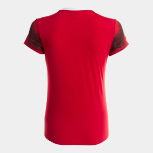 JOMA ELITE XI SHORT SLEEVE T-SHIRT RED WHITE