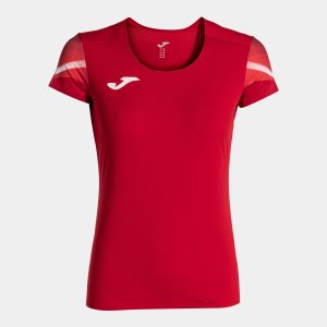 JOMA ELITE XI SHORT SLEEVE T-SHIRT RED WHITE