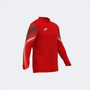 JOMA ELITE XI SWEATSHIRT RED WHITE