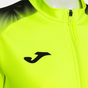 JOMA ELITE XI FULL ZIP SWEATSHIRT FLUOR YELLOW BLACK