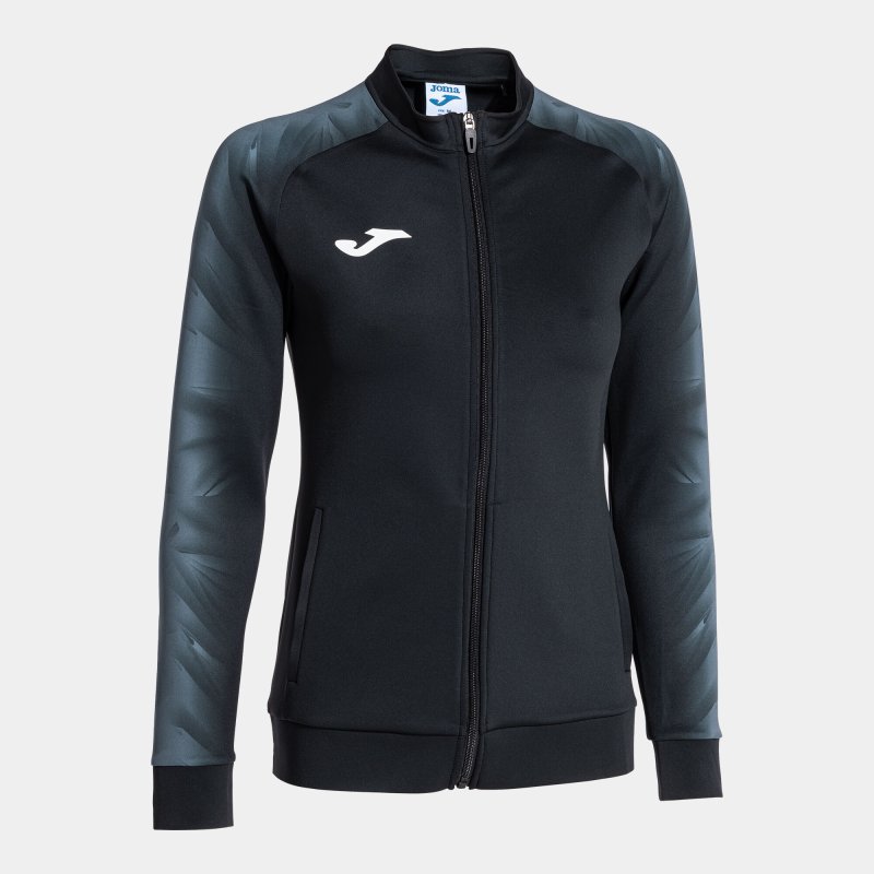 JOMA ELITE XI FULL ZIP SWEATSHIRT BLACK ANTHRACITE