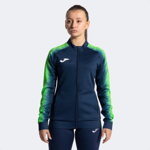 JOMA ELITE XI FULL ZIP SWEATSHIRT NAVY FLUOR GREEN