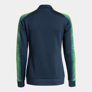 JOMA ELITE XI FULL ZIP SWEATSHIRT NAVY FLUOR GREEN