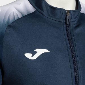 JOMA ELITE XI FULL ZIP SWEATSHIRT NAVY WHITE