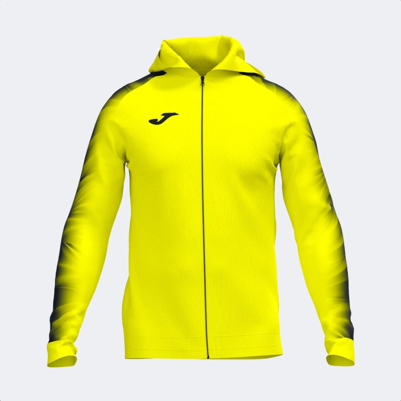 JOMA ELITE XI ZIP-UP HOODIE FLUOR YELLOW BLACK