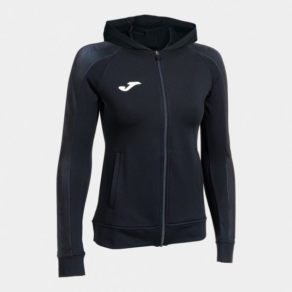 JOMA ELITE XI ZIP-UP HOODIE BLACK ANTHRACITE