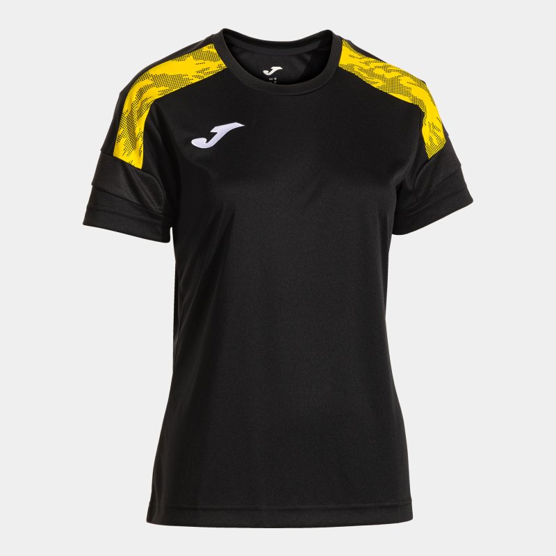 JOMA CHAMPIONSHIP VIII SHORT SLEEVE T-SHIRT BLACK YELLOW