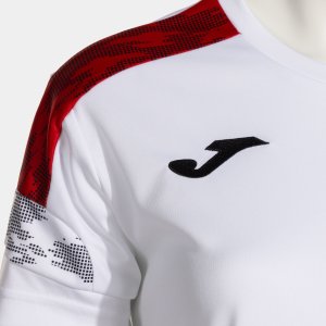 JOMA CHAMPIONSHIP VIII SHORT SLEEVE T-SHIRT WHITE RED