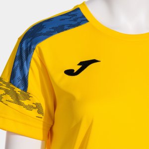 JOMA CHAMPIONSHIP VIII SHORT SLEEVE T-SHIRT YELLOW ROYAL BLUE