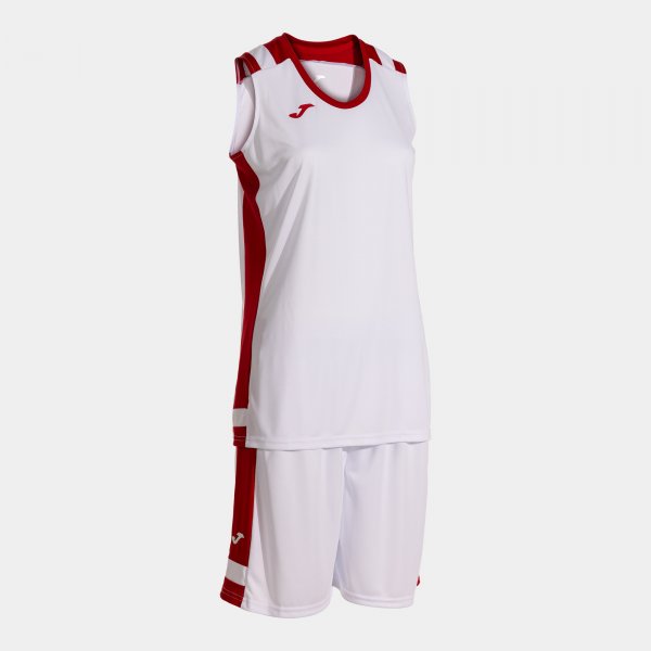 JOMA LIDER BASKET SET WHITE RED