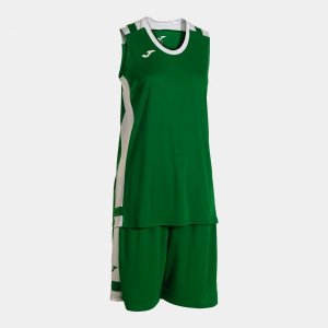 JOMA LIDER BASKET SET GREEN WHITE