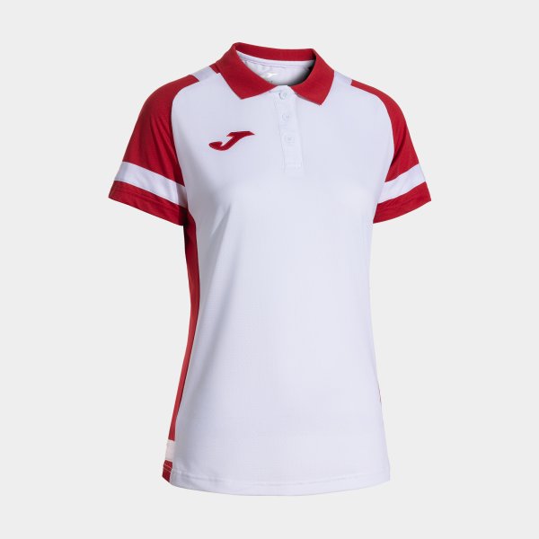 JOMA LIDER SHORT SLEEVE POLO WHITE RED