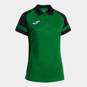 JOMA LIDER SHORT SLEEVE POLO GREEN BLACK