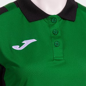 JOMA LIDER SHORT SLEEVE POLO GREEN BLACK