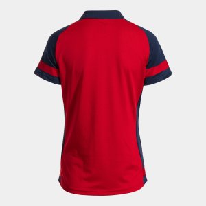 JOMA LIDER SHORT SLEEVE POLO RED NAVY BLUE