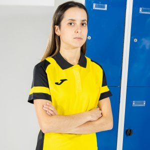 JOMA LIDER SHORT SLEEVE POLO YELLOW BLACK