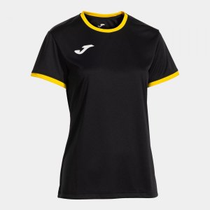 JOMA COMBI PREMIUM SHORT SLEEVE T-SHIRT BLACK YELLOW