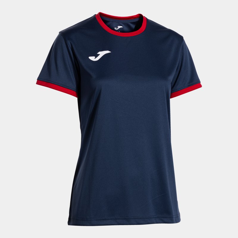 JOMA COMBI PREMIUM SHORT SLEEVE T-SHIRT NAVY BLUE RED