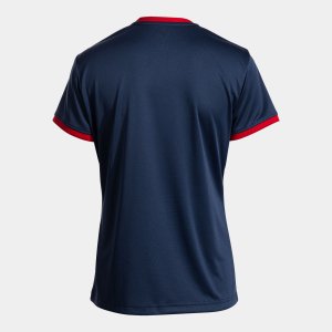 JOMA COMBI PREMIUM SHORT SLEEVE T-SHIRT NAVY BLUE RED