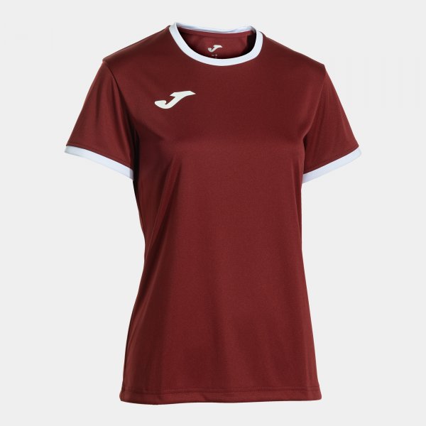 JOMA COMBI PREMIUM SHORT SLEEVE T-SHIRT BURGUNDY WHITE