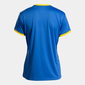 JOMA COMBI PREMIUM SHORT SLEEVE T-SHIRT ROYAL BLUE YELLOW