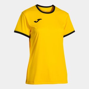 JOMA COMBI PREMIUM SHORT SLEEVE T-SHIRT YELLOW BLACK