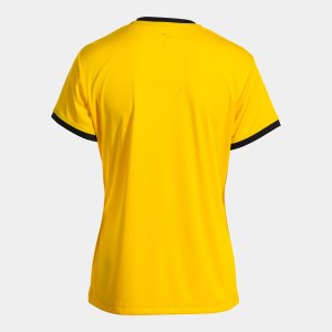 JOMA COMBI PREMIUM SHORT SLEEVE T-SHIRT YELLOW BLACK