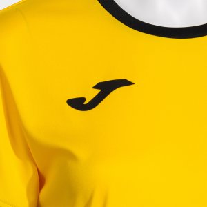 JOMA COMBI PREMIUM SHORT SLEEVE T-SHIRT YELLOW BLACK