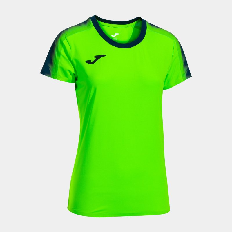 JOMA ELITE XI SHORT SLEEVE T-SHIRT FLUOR GREEN DARK NAVY