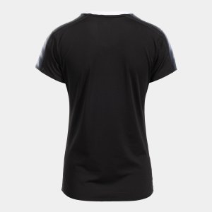 JOMA ELITE XI SHORT SLEEVE T-SHIRT BLACK WHITE