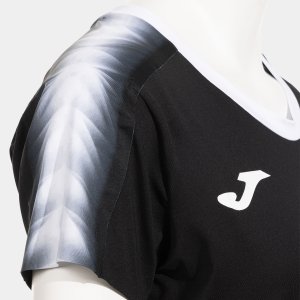 JOMA ELITE XI SHORT SLEEVE T-SHIRT BLACK WHITE