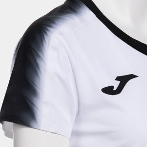 JOMA ELITE XI SHORT SLEEVE T-SHIRT WHITE BLACK