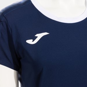 JOMA ELITE XI SHORT SLEEVE T-SHIRT DARK NAVY WHITE
